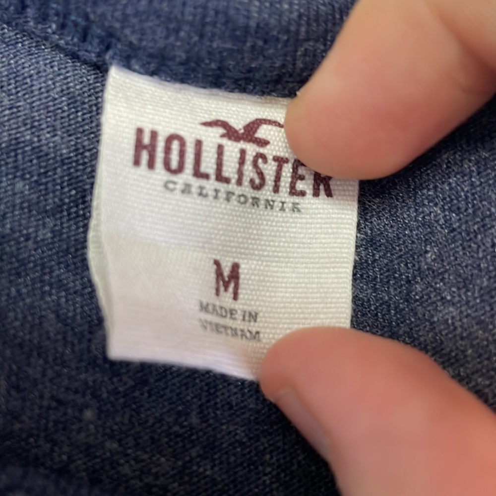 Hollister - Heathered Navy Soft Wash Short Sleeve Tee - Med - Picture 3 of 3